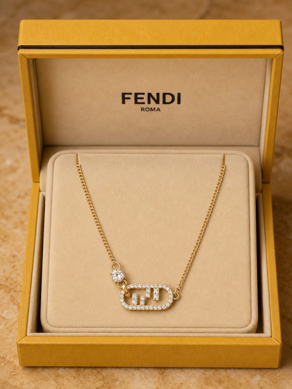 Fendi Modern Designer Necklace Style 2ai | New with Box - Picture 2 of 9